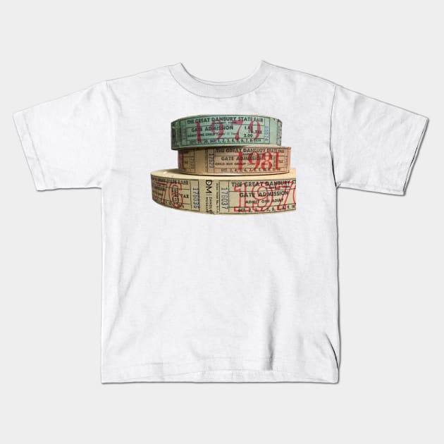 Danbury Fair Tickets Kids T-Shirt by Danbury Museum